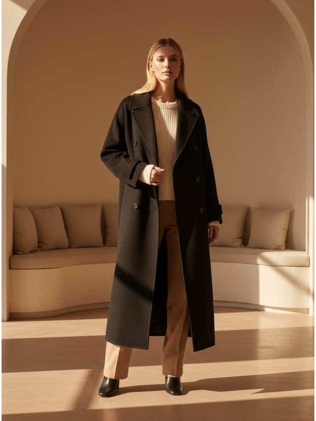 RICANO Wollmantel »Wollmantel Mirella« Handgefertigt, aus feinster Double-Face Wool