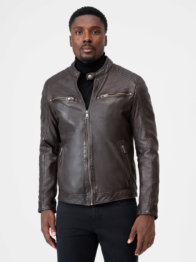 RICANO Bikerjacke »Lederjacke Gerard« Handgefertigt aus echtem Leder