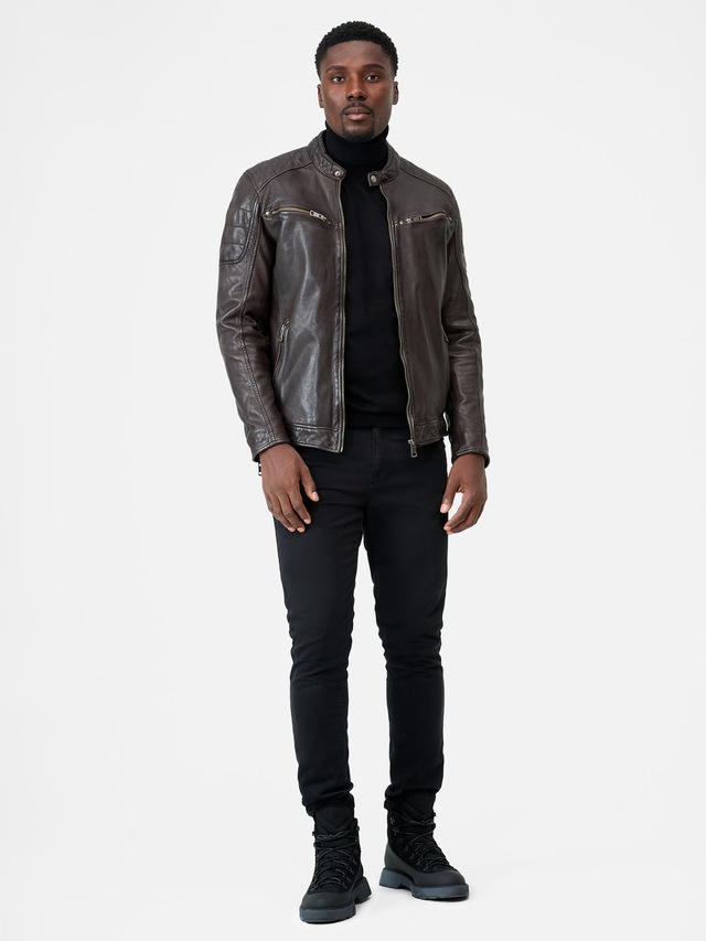 RICANO Bikerjacke »Lederjacke Gerard« Handgefertigt aus echtem Leder
