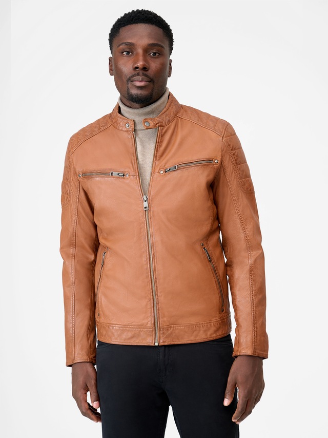 RICANO Bikerjacke »Lederjacke Gerard« Handgefertigt aus echtem Leder