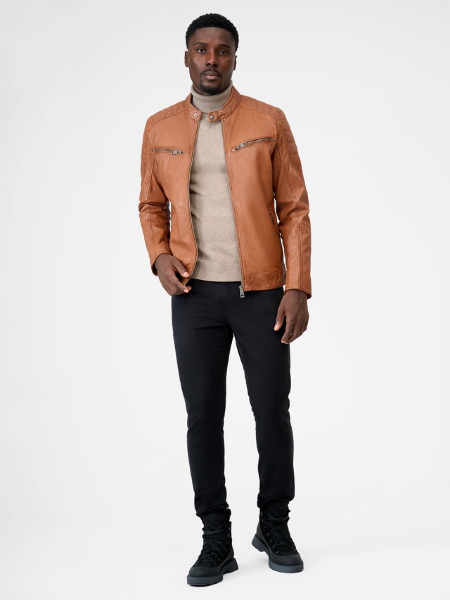 RICANO Bikerjacke »Lederjacke Gerard« Handgefertigt aus echtem Leder