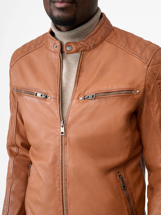 RICANO Bikerjacke »Lederjacke Gerard« Handgefertigt aus echtem Leder