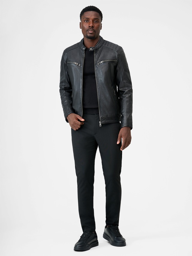RICANO Bikerjacke »Lederjacke Gerard« Handgefertigt aus echtem Leder