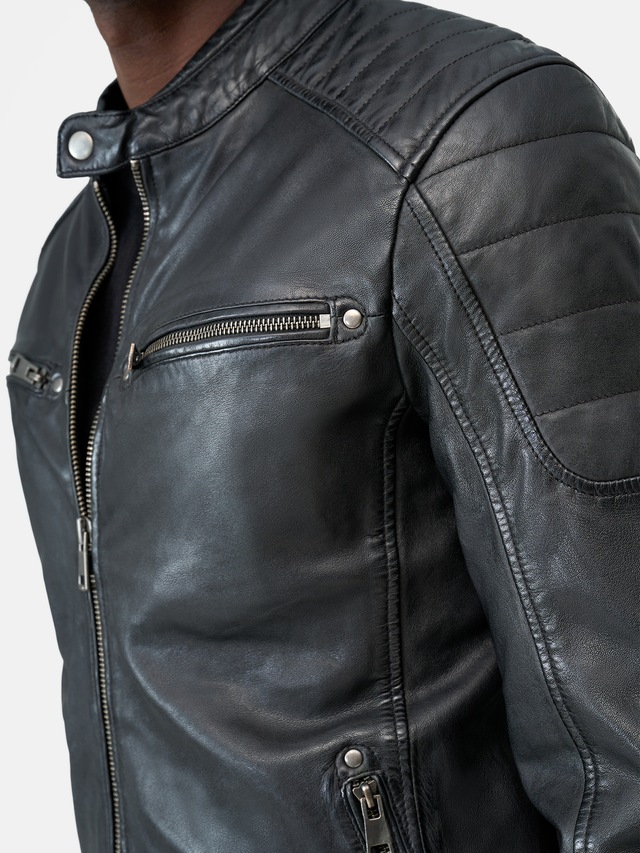 RICANO Bikerjacke »Lederjacke Gerard« Handgefertigt aus echtem Leder
