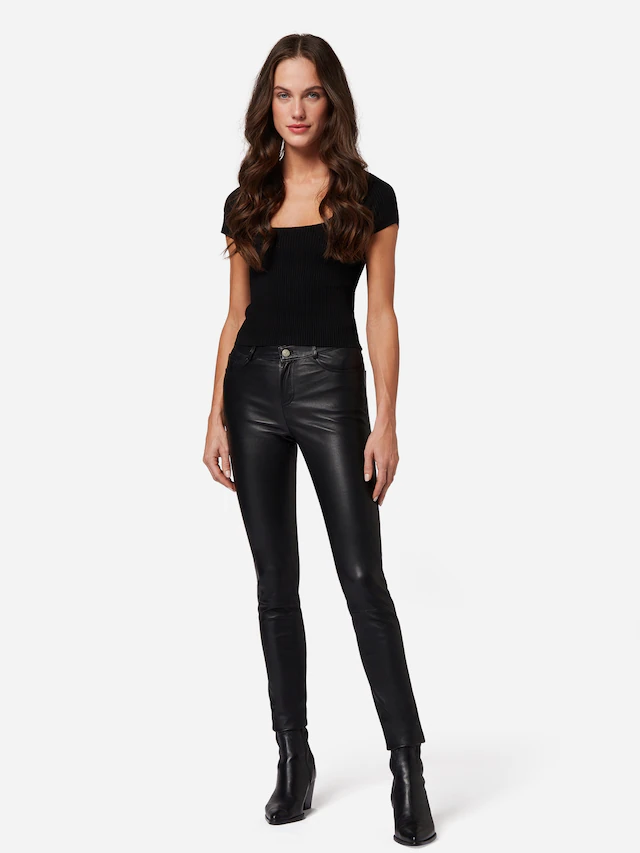 RICANO 5-Pocket-Hose »Lederhose PND (Stretch)« Handgefertigt aus echtem Leder