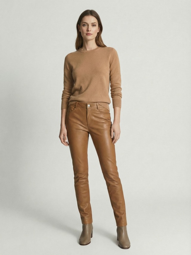 RICANO 5-Pocket-Hose »Lederhose PND (Stretch)« Handgefertigt aus echtem Leder