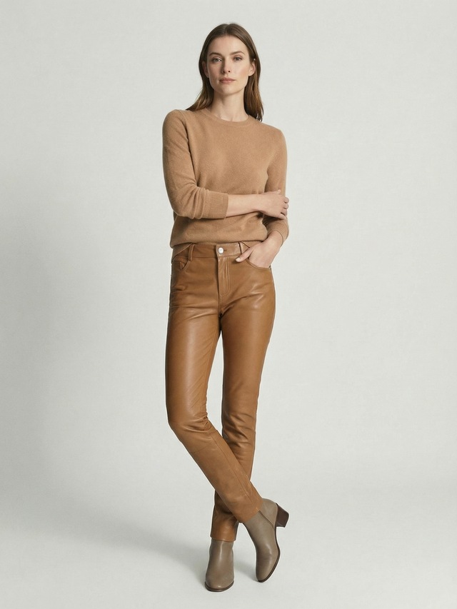 RICANO 5-Pocket-Hose »Lederhose PND (Stretch)« Handgefertigt aus echtem Leder