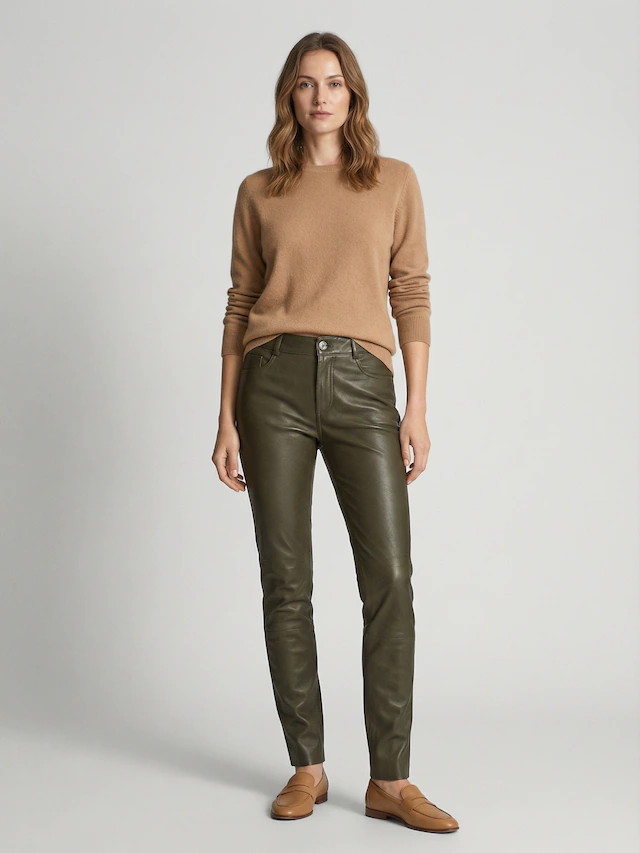 RICANO 5-Pocket-Hose »Lederhose PND (Stretch)« Handgefertigt aus echtem Leder