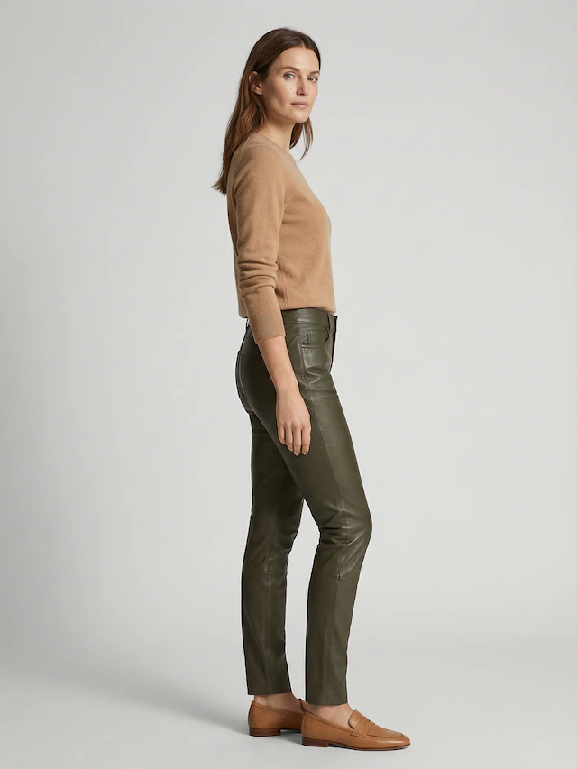 RICANO 5-Pocket-Hose »Lederhose PND (Stretch)« Handgefertigt aus echtem Leder