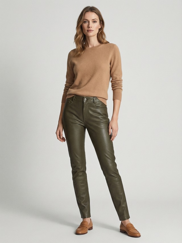 RICANO 5-Pocket-Hose »Lederhose PND (Stretch)« Handgefertigt aus echtem Leder