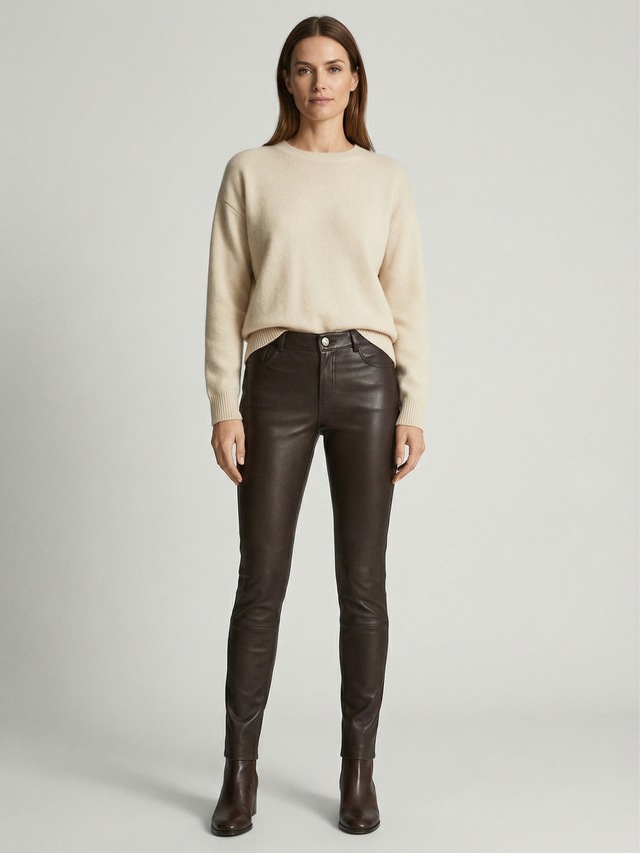 RICANO 5-Pocket-Hose »Lederhose PND (Stretch)« Handgefertigt aus echtem Leder