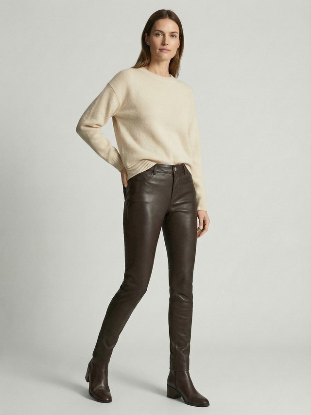 RICANO 5-Pocket-Hose »Lederhose PND (Stretch)« Handgefertigt aus echtem Leder