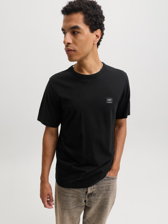 Jack & Jones Rundhalsshirt »JJCLEVELAND TEE SS CREW NECK SN« Baumwolle, regular fit