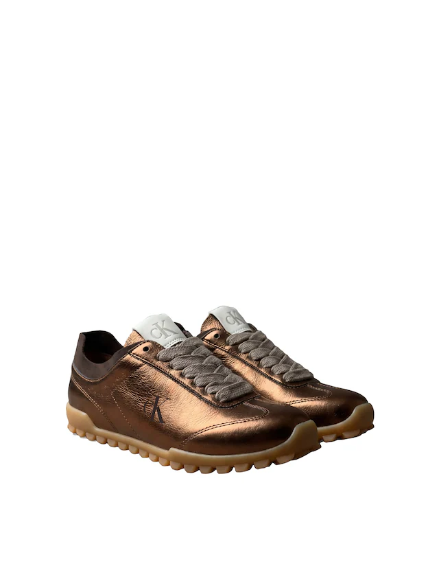 Calvin Klein Sneaker »LOW PROFILE SNEAKER MET« Halbschuh, Freizeitschuh, Schnürschuh in Metallic-Optik