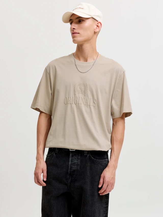 Jack & Jones Rundhalsshirt »JORFREDERIKSBERG MONOGRAM TEE SS CN SN« Baumwolle, relaxed fit