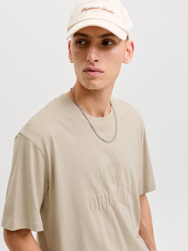 Jack & Jones Rundhalsshirt »JORFREDERIKSBERG MONOGRAM TEE SS CN SN« Baumwolle, relaxed fit
