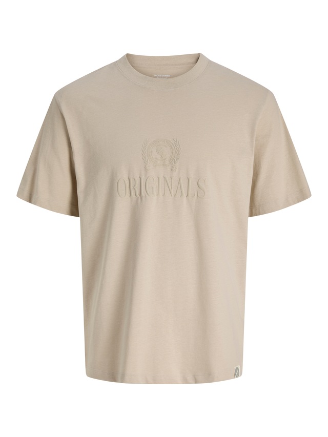 Jack & Jones Rundhalsshirt »JORFREDERIKSBERG MONOGRAM TEE SS CN SN« Baumwolle, relaxed fit