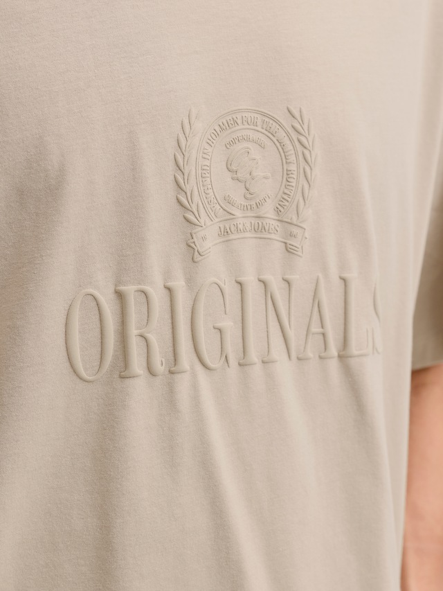 Jack & Jones Rundhalsshirt »JORFREDERIKSBERG MONOGRAM TEE SS CN SN« Baumwolle, relaxed fit
