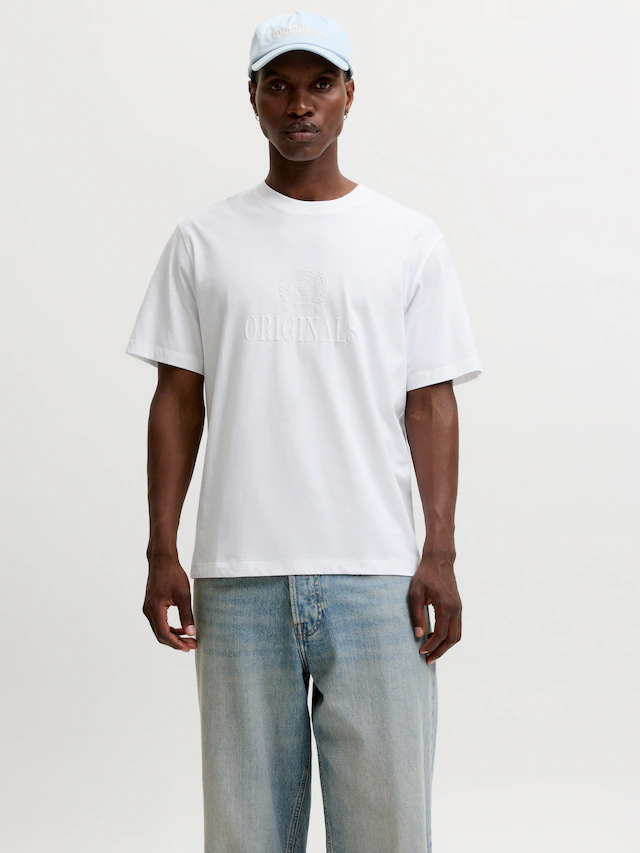 Jack & Jones Rundhalsshirt »JORFREDERIKSBERG MONOGRAM TEE SS CN SN« Baumwolle, relaxed fit