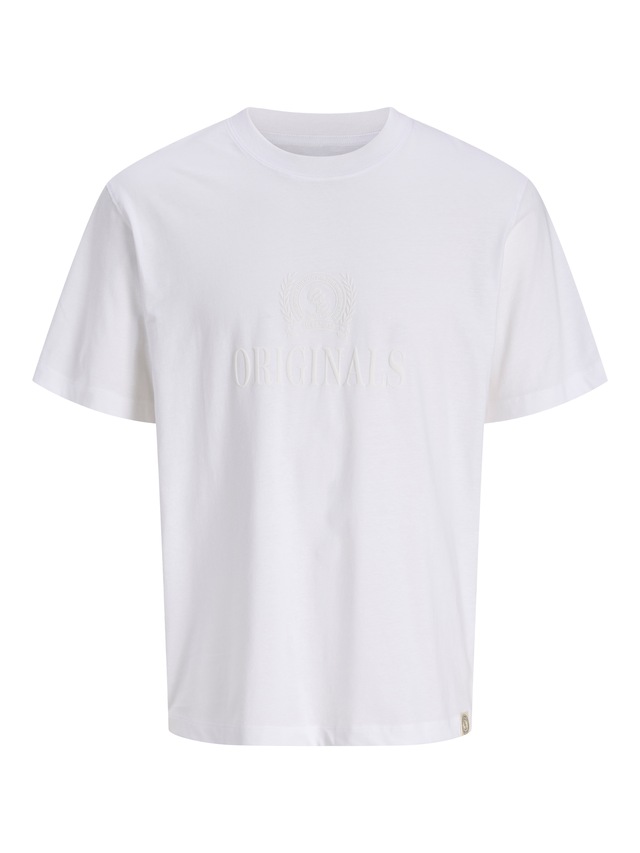 Jack & Jones Rundhalsshirt »JORFREDERIKSBERG MONOGRAM TEE SS CN SN« Baumwolle, relaxed fit