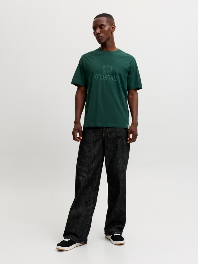 Jack & Jones Rundhalsshirt »JORFREDERIKSBERG MONOGRAM TEE SS CN SN« Baumwolle, relaxed fit