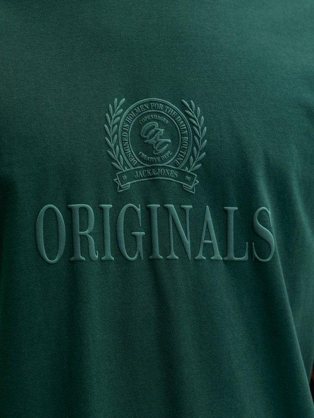 Jack & Jones Rundhalsshirt »JORFREDERIKSBERG MONOGRAM TEE SS CN SN« Baumwolle, relaxed fit