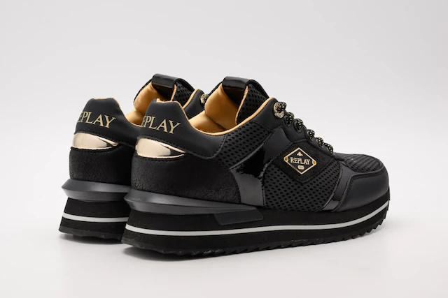Replay Plateausneaker »PENNY HYPE« Freizeitsneaker, Schnürschuh, Halbschuh mit Metallic-Details