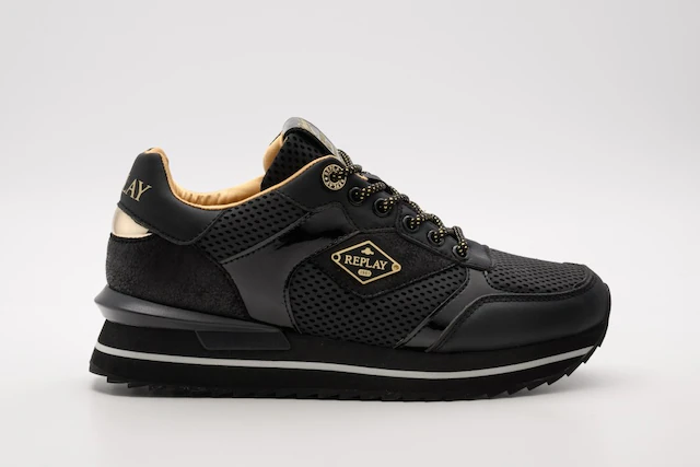 Replay Plateausneaker »PENNY HYPE« Freizeitsneaker, Schnürschuh, Halbschuh mit Metallic-Details