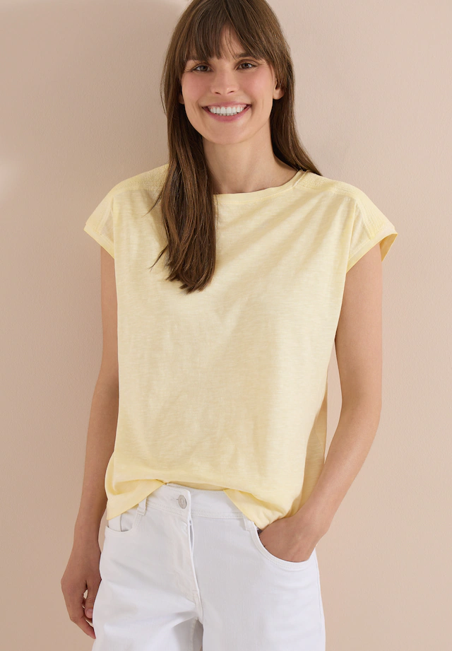 Cecil T-Shirt aus Jersey in Unifarbe