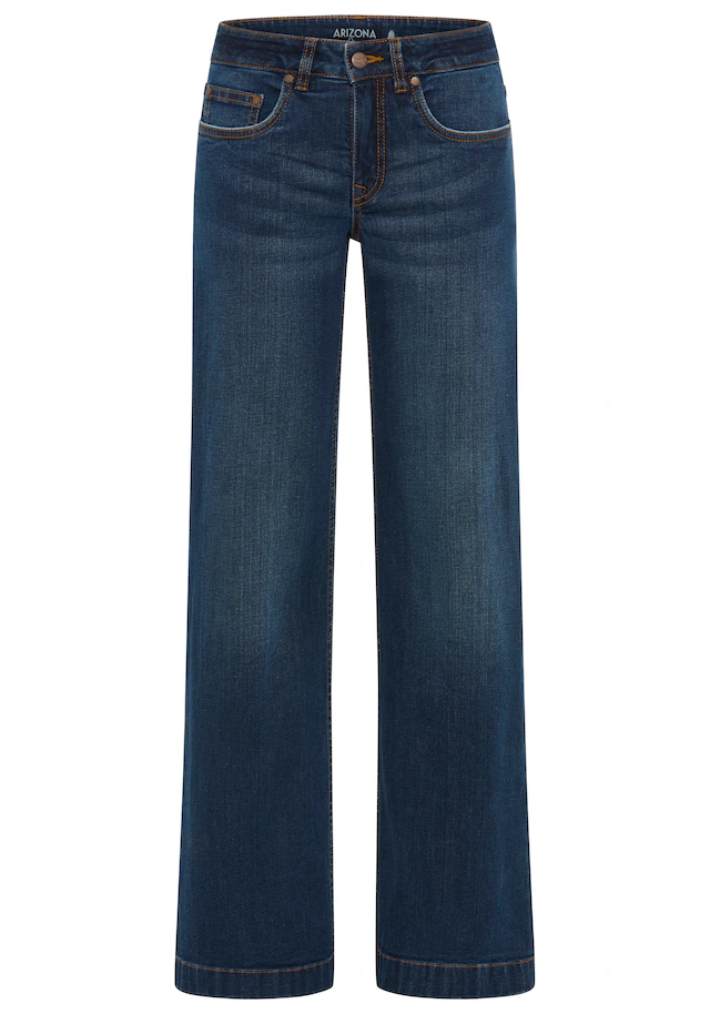 Arizona Weite Jeans »mit modischem Beinverlauf« mit geradem Beinverlauf, knöchellange Schnittform, normale Leibhöhe