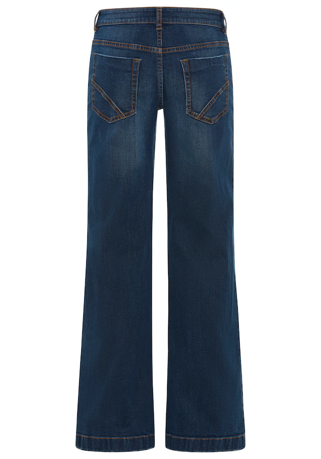 Arizona Weite Jeans »mit modischem Beinverlauf« mit geradem Beinverlauf, knöchellange Schnittform, normale Leibhöhe