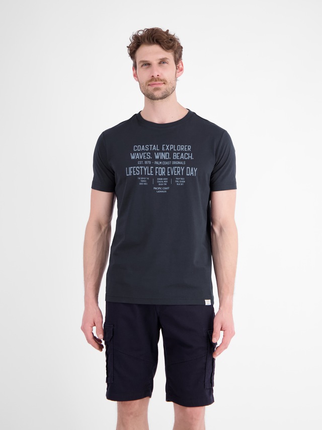 LERROS T-Shirt »Sportliches T-Shirt aus Baumwolle mit coolem Slogan-Print«