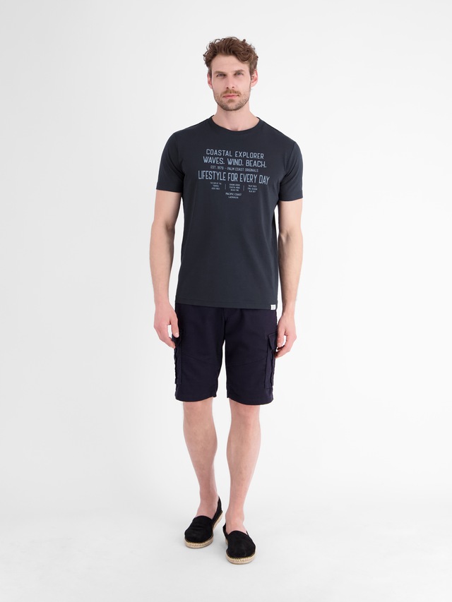 LERROS T-Shirt »Sportliches T-Shirt aus Baumwolle mit coolem Slogan-Print«
