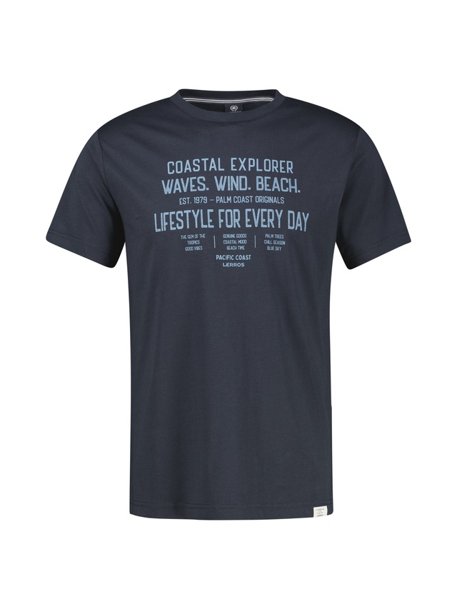 LERROS T-Shirt »Sportliches T-Shirt aus Baumwolle mit coolem Slogan-Print«
