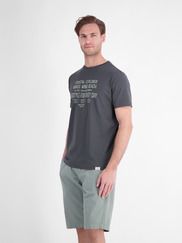 LERROS T-Shirt »Sportliches T-Shirt aus Baumwolle mit coolem Slogan-Print«