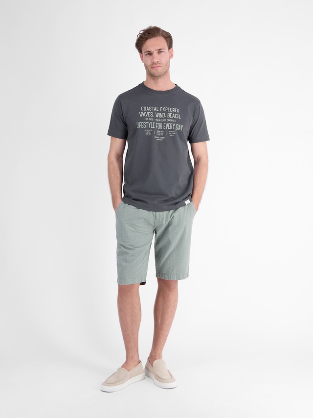 LERROS T-Shirt »Sportliches T-Shirt aus Baumwolle mit coolem Slogan-Print«