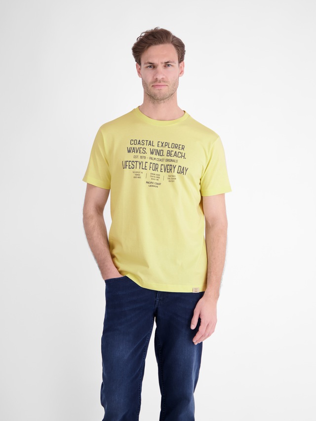 LERROS T-Shirt »Sportliches T-Shirt aus Baumwolle mit coolem Slogan-Print«