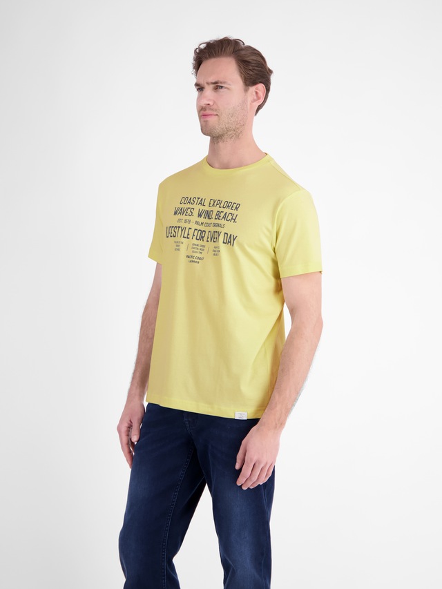 LERROS T-Shirt »Sportliches T-Shirt aus Baumwolle mit coolem Slogan-Print«