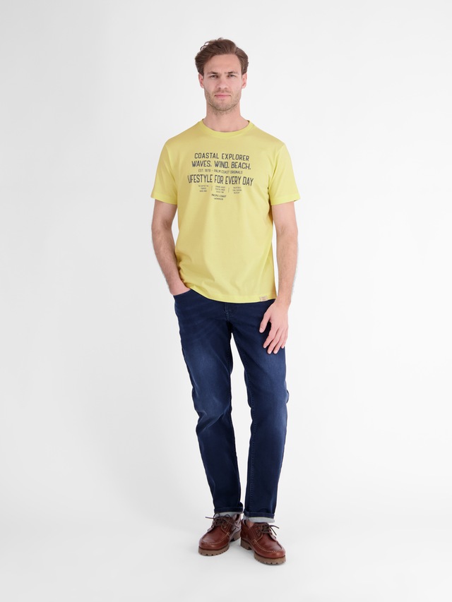 LERROS T-Shirt »Sportliches T-Shirt aus Baumwolle mit coolem Slogan-Print«