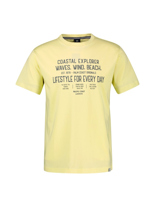 LERROS T-Shirt »Sportliches T-Shirt aus Baumwolle mit coolem Slogan-Print«