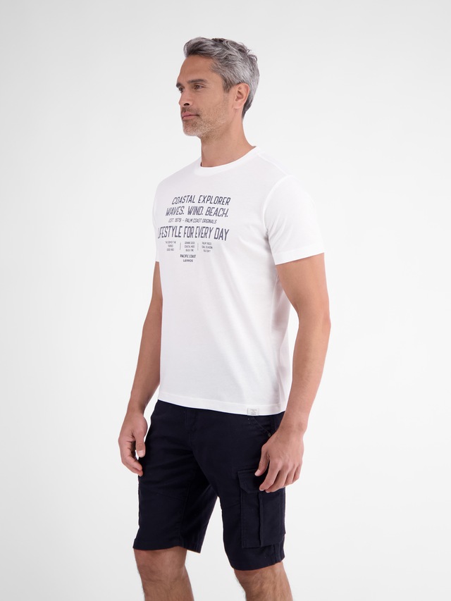 LERROS T-Shirt »Sportliches T-Shirt aus Baumwolle mit coolem Slogan-Print«