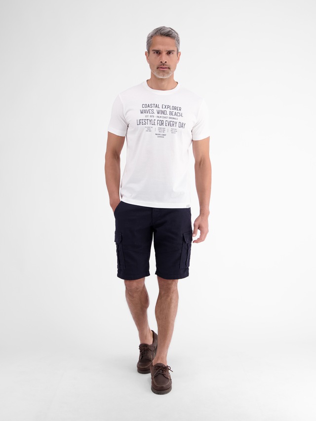 LERROS T-Shirt »Sportliches T-Shirt aus Baumwolle mit coolem Slogan-Print«