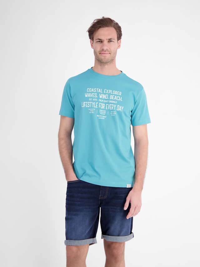 LERROS T-Shirt »Sportliches T-Shirt aus Baumwolle mit coolem Slogan-Print«