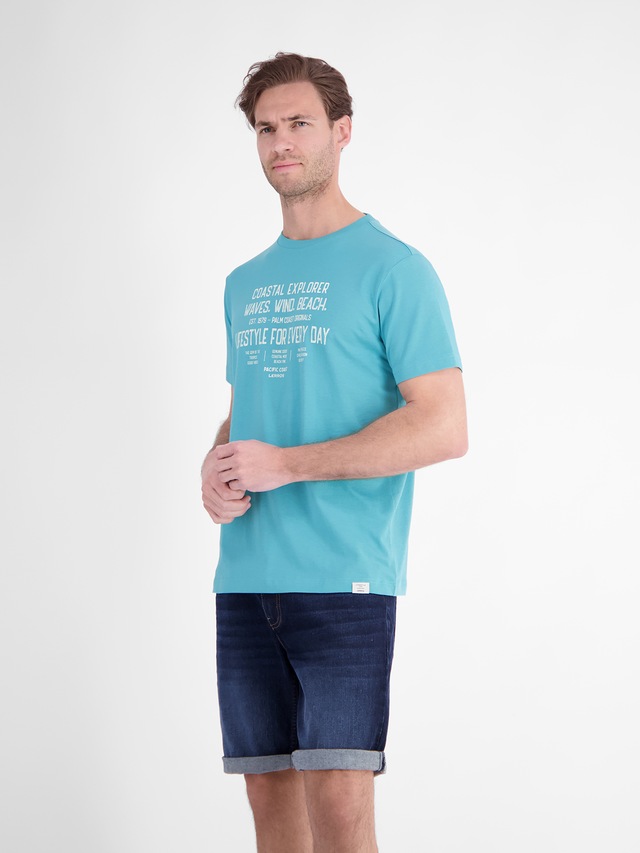 LERROS T-Shirt »Sportliches T-Shirt aus Baumwolle mit coolem Slogan-Print«