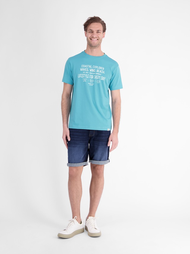 LERROS T-Shirt »Sportliches T-Shirt aus Baumwolle mit coolem Slogan-Print«