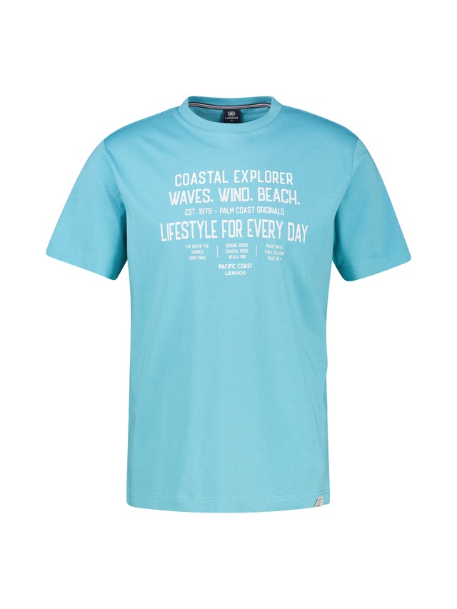 LERROS T-Shirt »Sportliches T-Shirt aus Baumwolle mit coolem Slogan-Print«