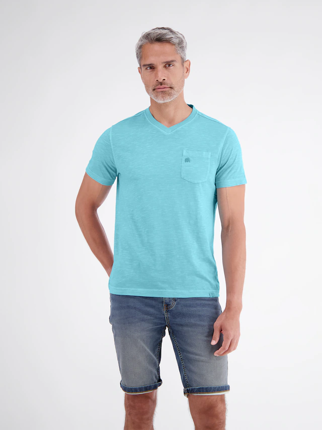 LERROS V-Shirt »T-Shirt mit sportlichem V-Ausschnitt aus reiner Baumwolle«