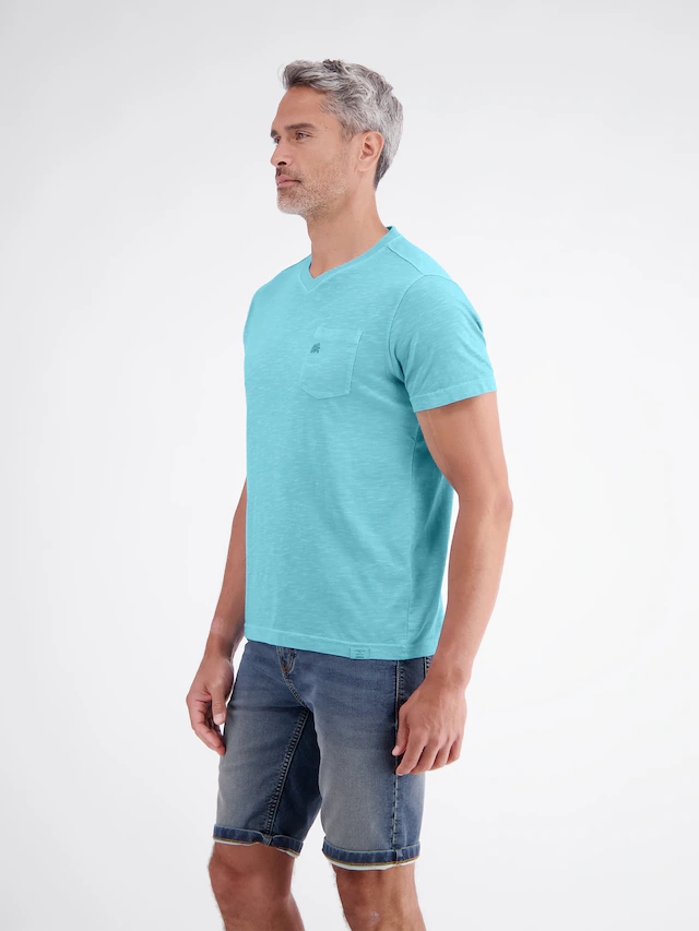 LERROS V-Shirt »T-Shirt mit sportlichem V-Ausschnitt aus reiner Baumwolle«