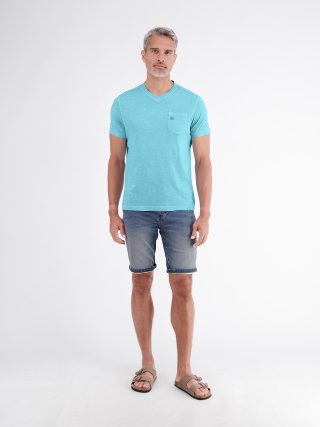 LERROS V-Shirt »T-Shirt mit sportlichem V-Ausschnitt aus reiner Baumwolle«
