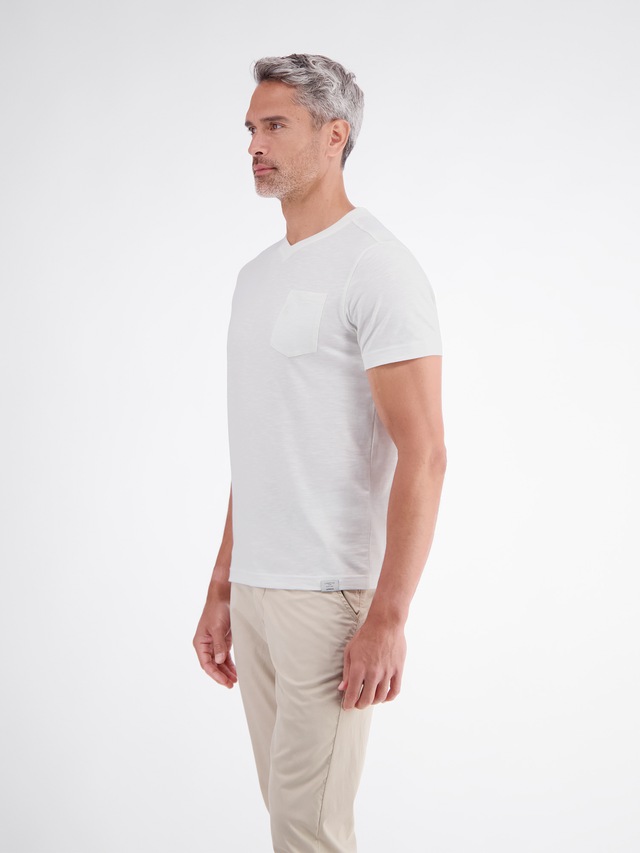 LERROS V-Shirt »T-Shirt mit sportlichem V-Ausschnitt aus reiner Baumwolle«